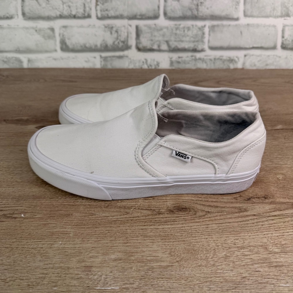 Vans Classic Slip-On Canvas White Womens 8.5